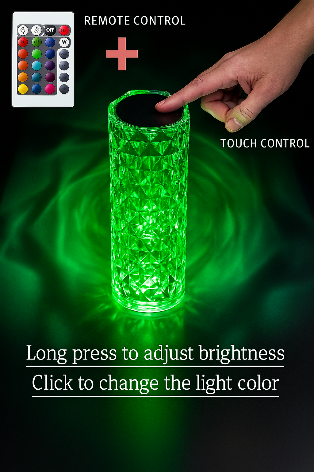 Color Changing Touch Lamp-Touch Control Bedside Lamp with USB Port