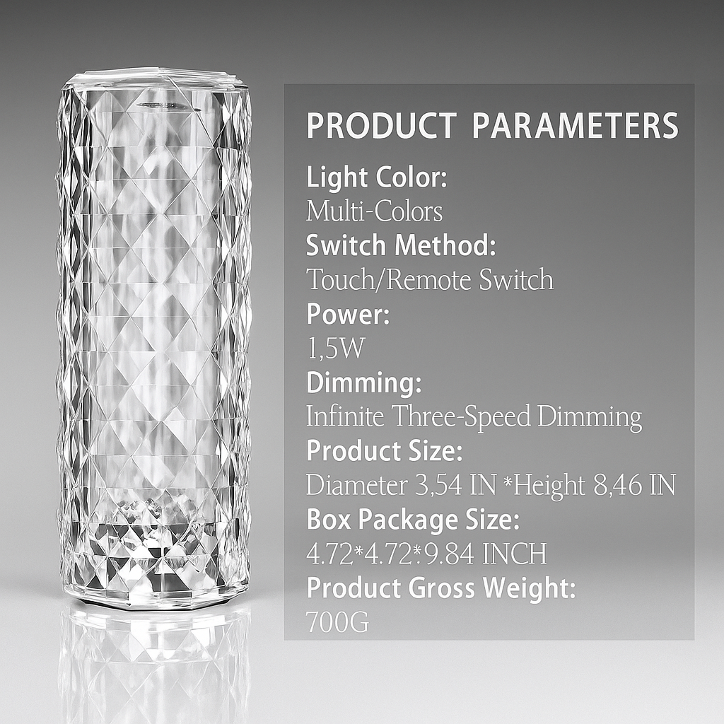 Color Changing Touch Lamp-Touch Control Bedside Lamp with USB Port