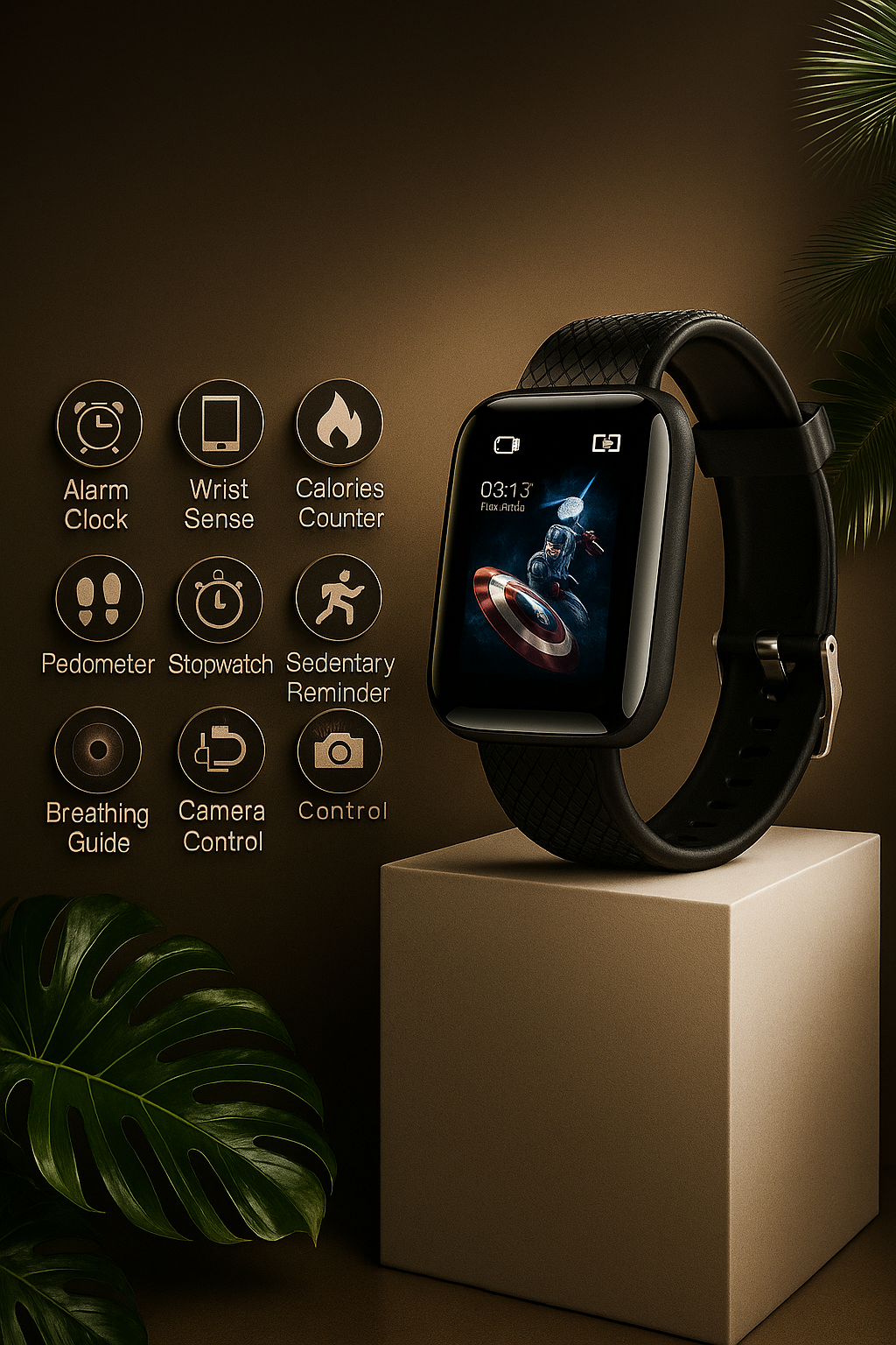 Combo Of Truly Earbuds Headset with Mic, & Bluetooth D116 Smart Watch with Heart Rate Monitor and Other Features