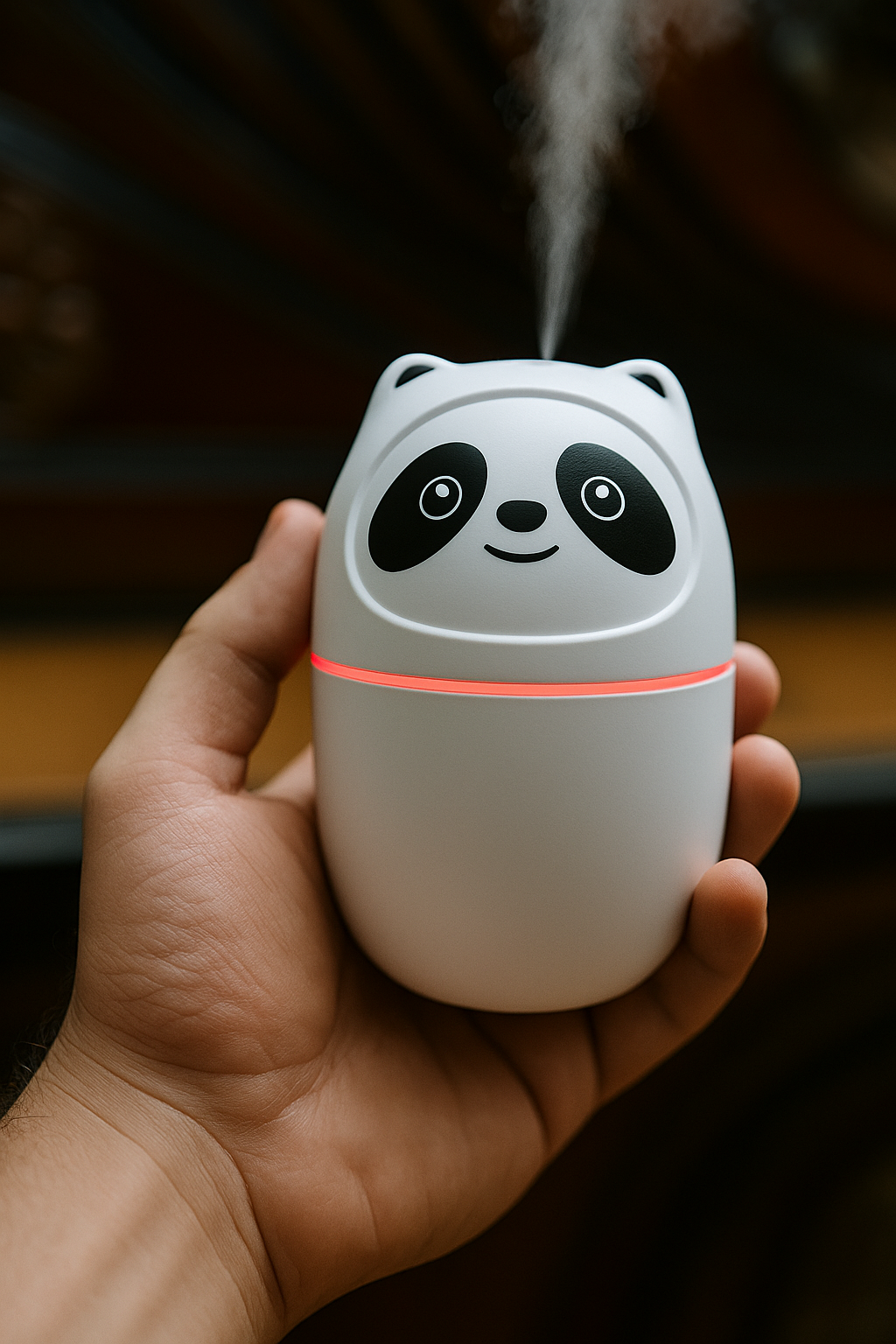 Mini Cute Panda Cool Mist Humidifier for Room Moisture