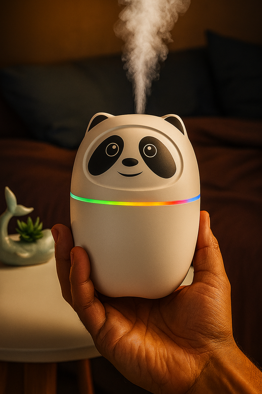Mini Cute Panda Cool Mist Humidifier for Room Moisture